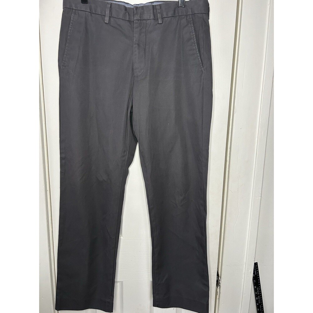 J.Crew 100% Cotton Classic Pleated Chino Pants in Dark Gray, Classic Fit, 33/30